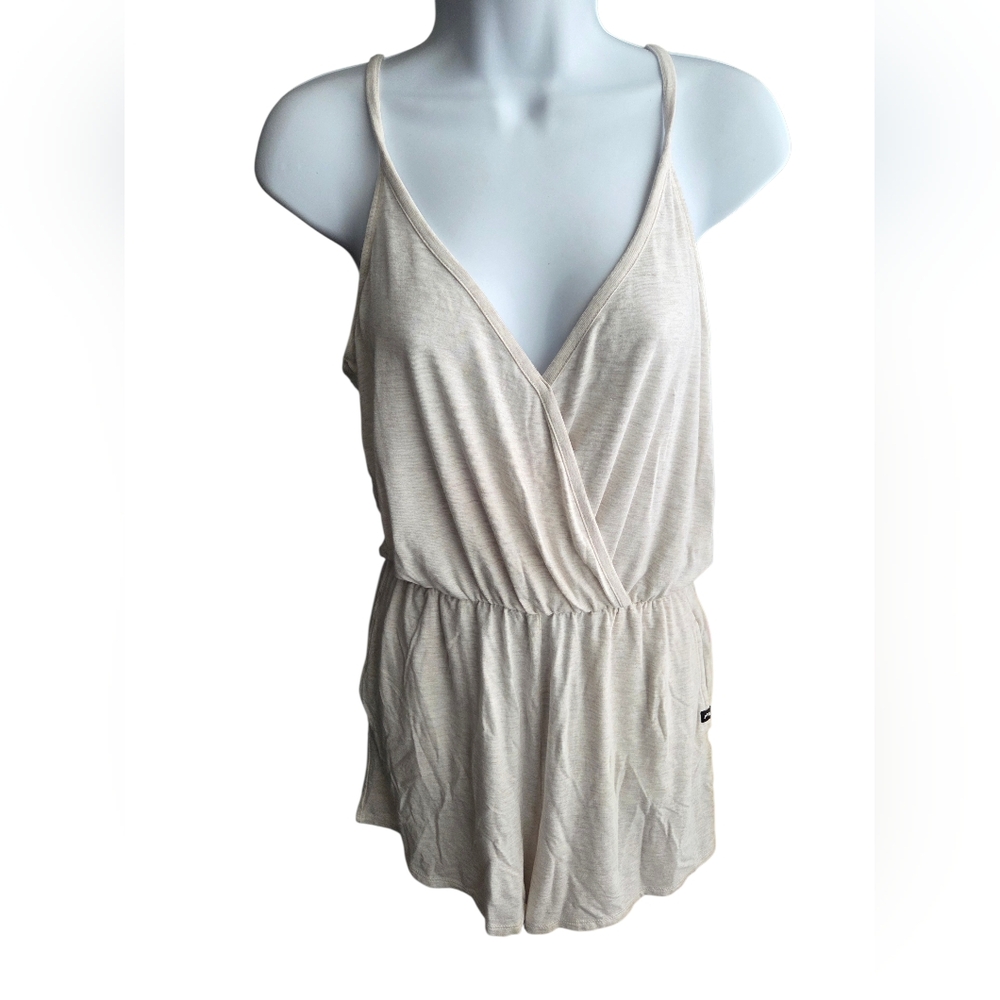 Me Undies Heathered Beige Sleeveless Romper Size M